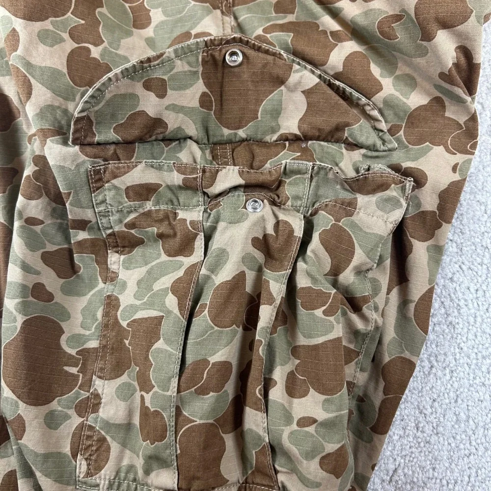 Levis XX Cargo Baggy Pants Men 36x32 Brown Duck Camo Ripstop Relaxed Fit Utility